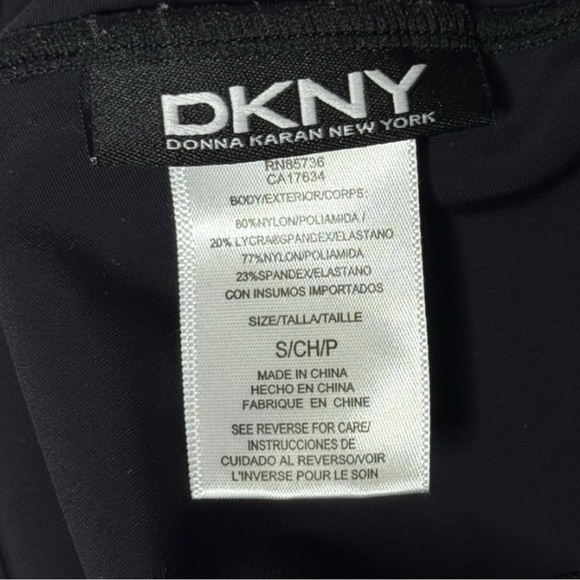 DKNY | Black Racerback Activewear/Swim Cover-Up Dress | Size S | EUC - Picture 6 of 6